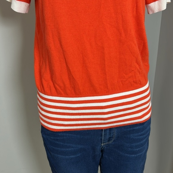 TORY SPORT Cashmere Polo Sweater Performance Poppy Red Short Sleeve Sz XL - Picture 4 of 9